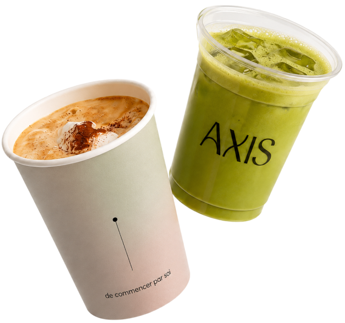 Matcha et cappuccino Axis