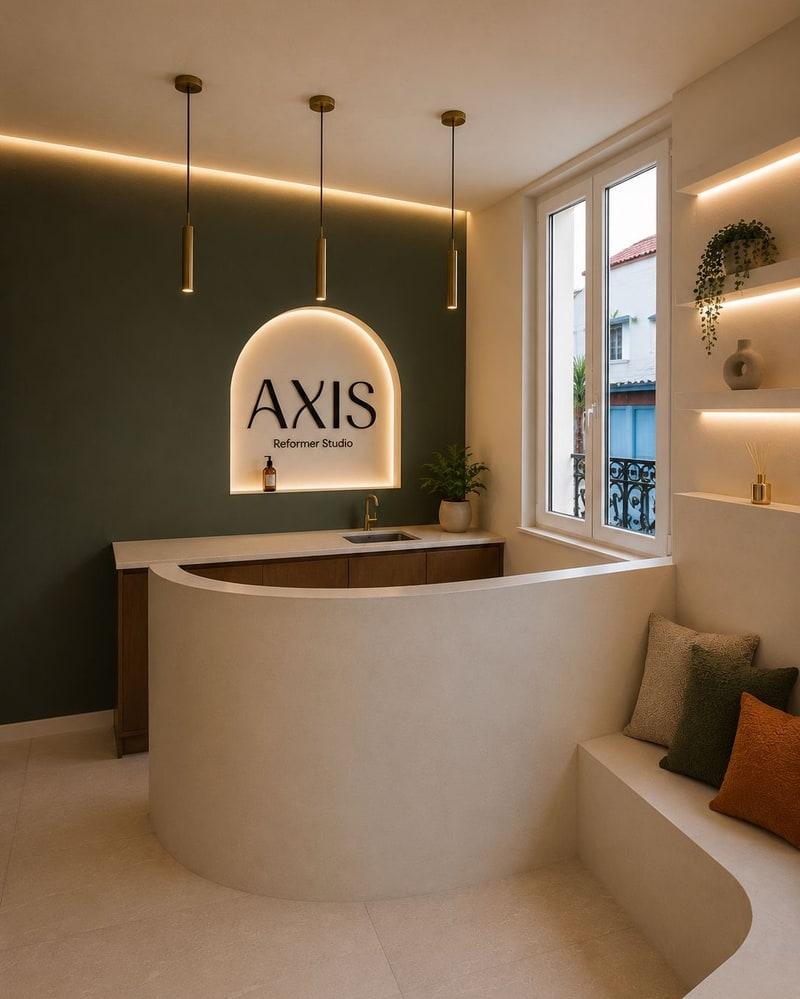 Espace d’accueil du studio Axis